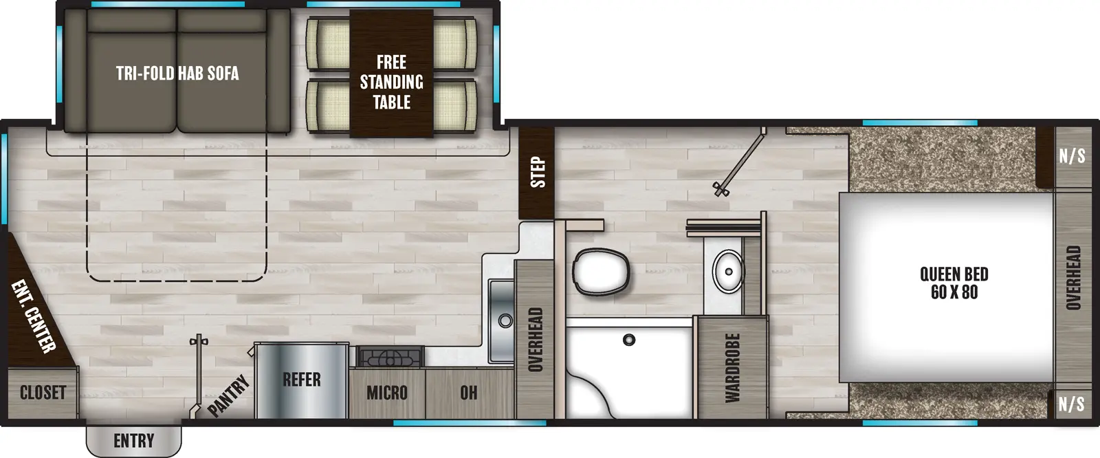 Chaparral Lite 25RE Floorplan